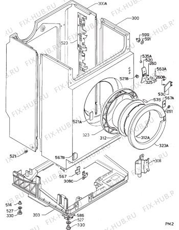 Взрыв-схема стиральной машины Kuppersbusch IWT1209.0 W - Схема узла Cabinet + armatures